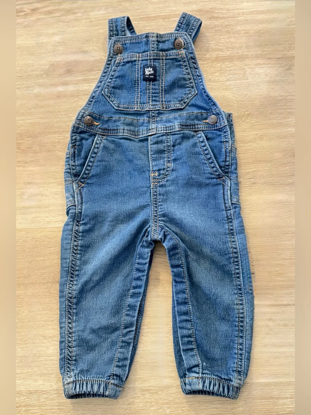 OshKosh B'gosh baby denim overalls- Size 18 Months